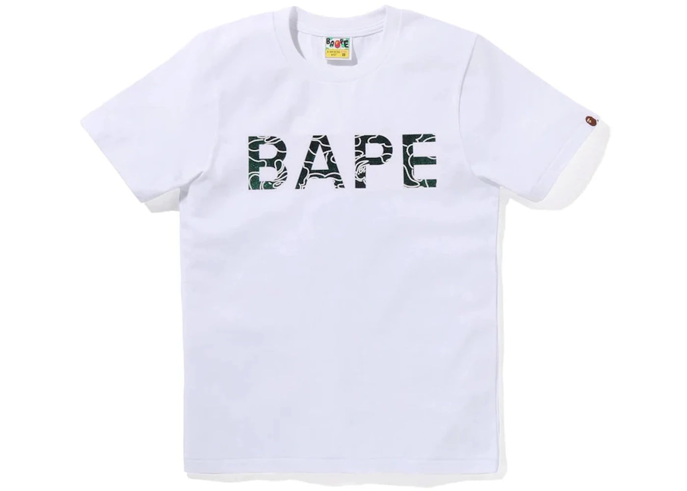 BAPE Women's Neon Camo Glitter Tee White