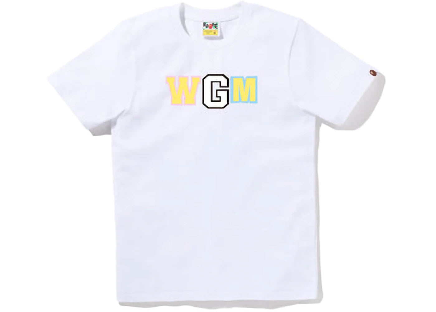 BAPE Womens New Multi Camo WGM Shark Tee White