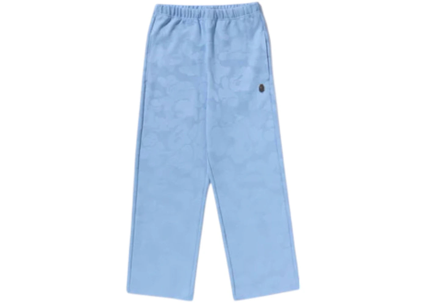 BAPE Women's Solid Camo Jacquard One Point Wide Pants Sax