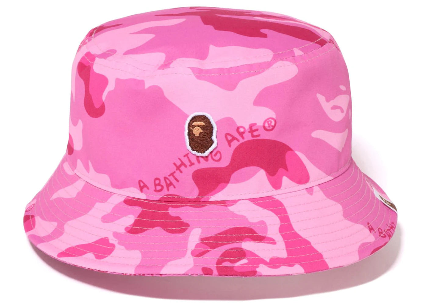 BAPE Women's Woodland Camo Bucket Hat Pink