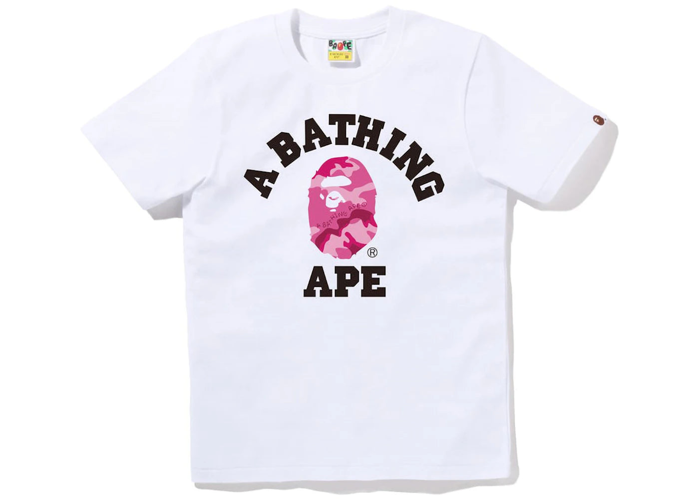 BAPE Women's Woodland Camo College Tee White