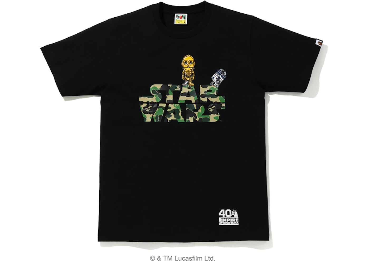 BAPE X Star Wars R2-D2 & C-3PO Tee Black
