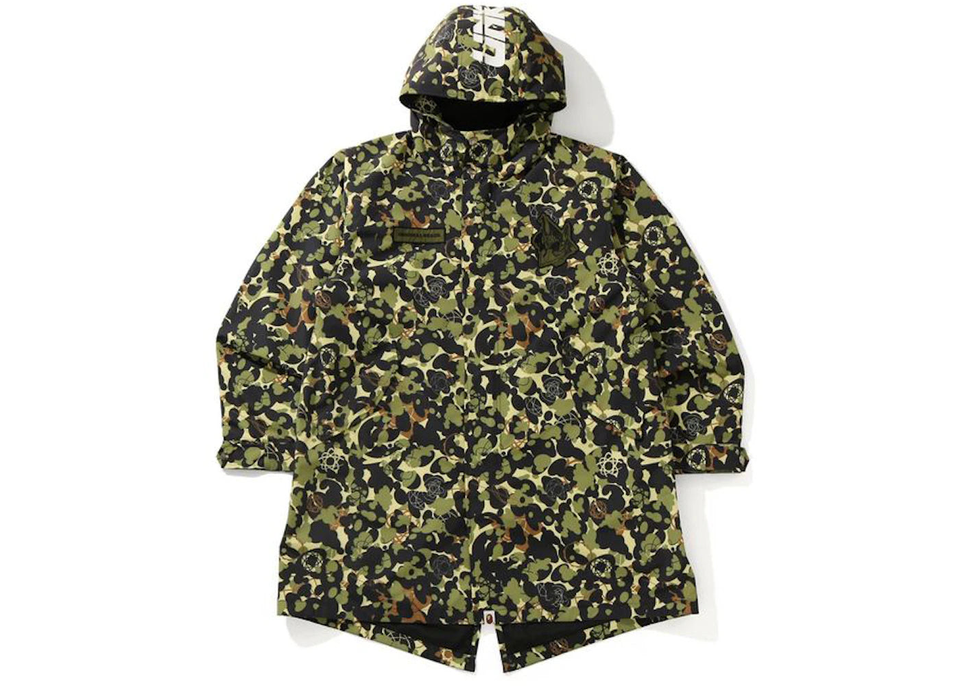 BAPE x UNKLE MWA CAMO M-51 Hoodie Jacket Green
