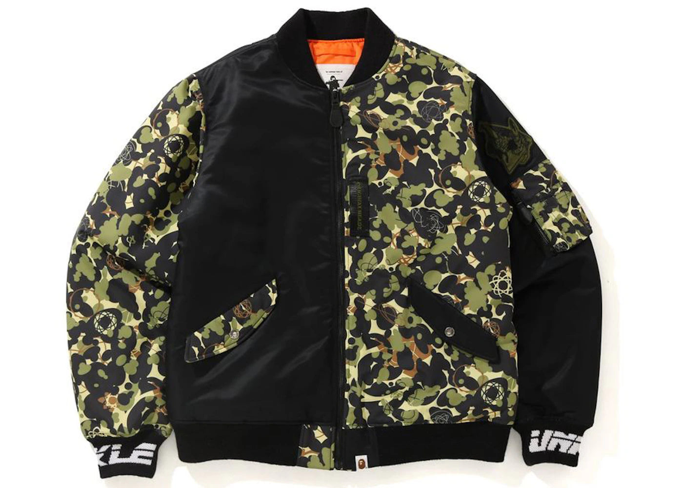 BAPE x UNKLE MWA CAMO MA-1 Jacket Black