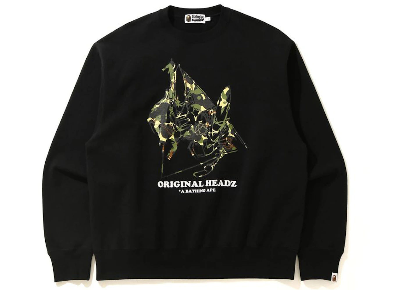 BAPE x UNKLE POINTMAN Logo Relaxed Crewneck Black
