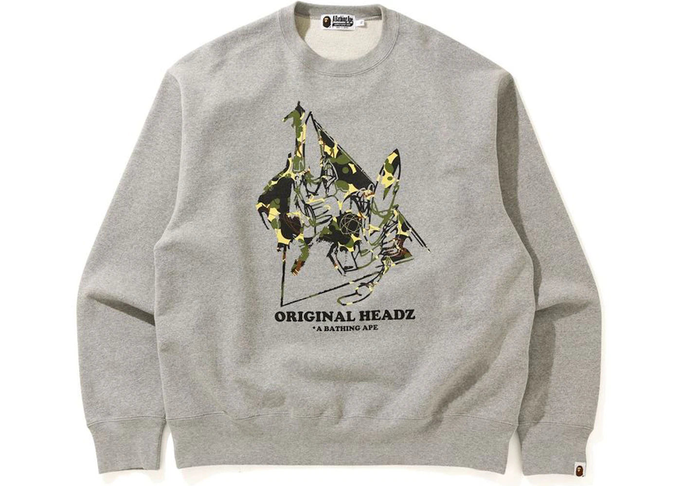 BAPE x UNKLE POINTMAN Logo Relaxed Crewneck Grey