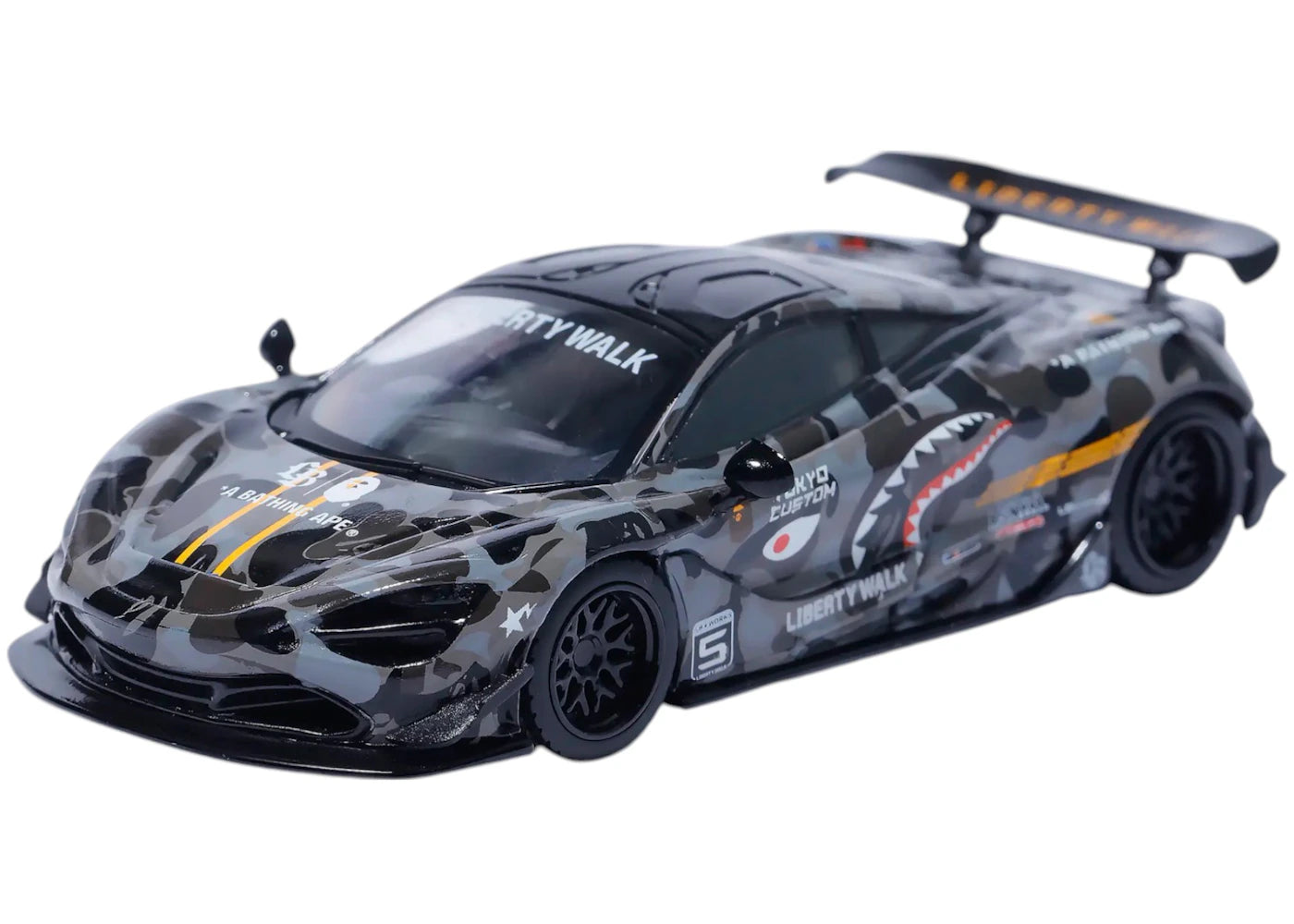 BAPE XLBWK Mini GT ABC Camo McLarren 720S 1/64 Black