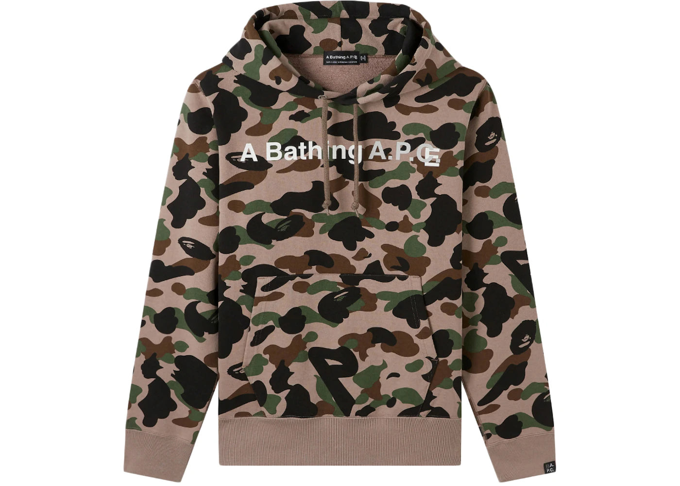 BAPE x A.P.C. Camo Hoodie Beige