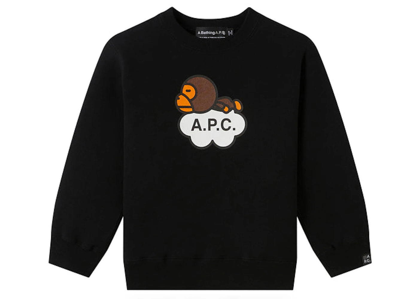 BAPE x A.P.C Kids Milo Cloud Sweatshirt Black