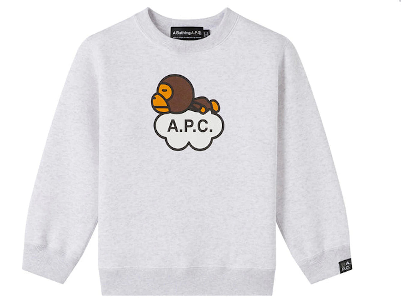 BAPE x A.P.C Kids Milo Cloud Sweatshirt Gray