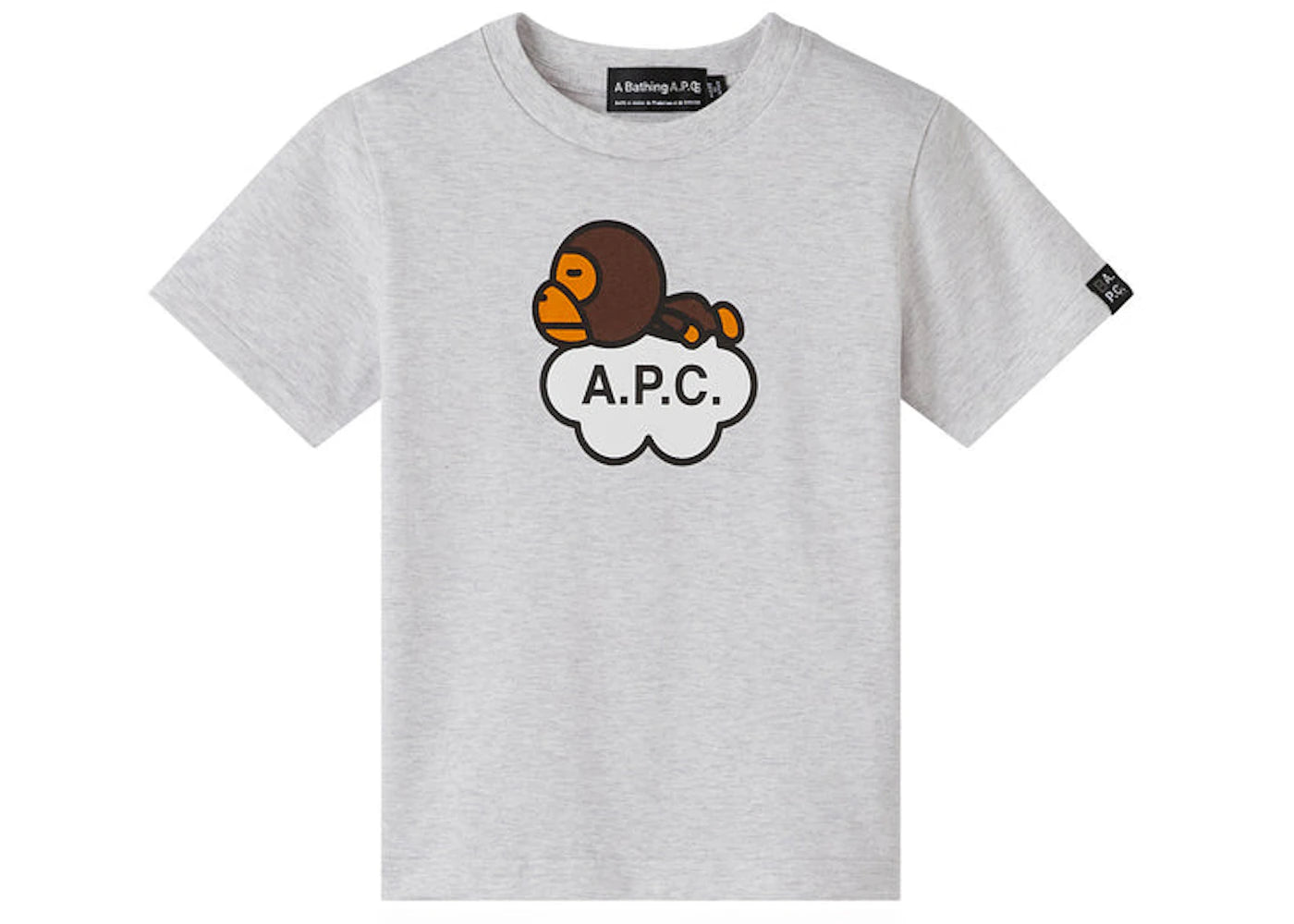 BAPE x A.P.C Kids Milo Cloud T-shirt Gray