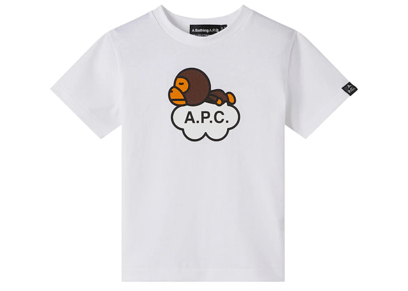 BAPE x A.P.C Kids Milo Cloud T-shirt White