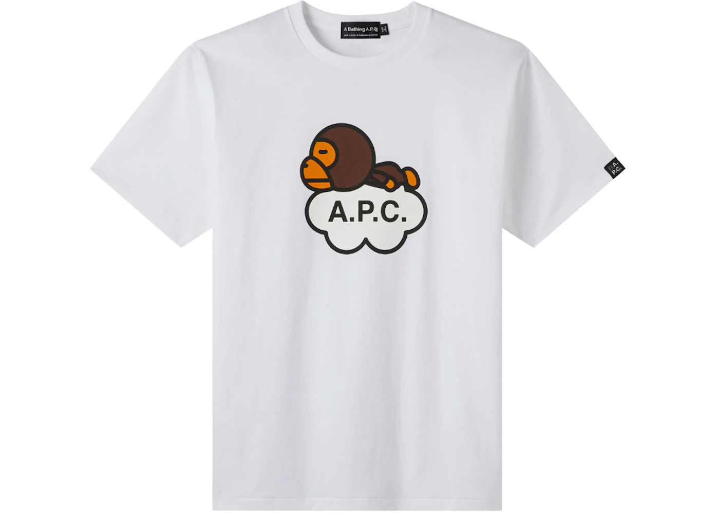 BAPE x A.P.C. Kids Milo Wide T-Shirt White