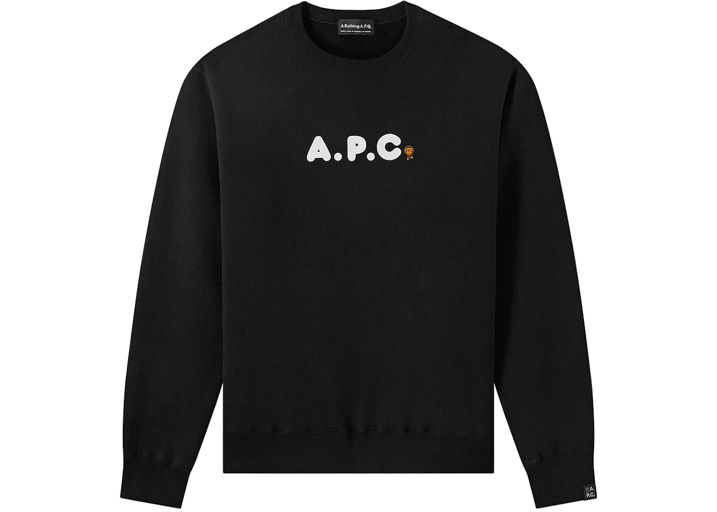 BAPE x A.P.C. Kids Milo on APC Wide Crewneck Black