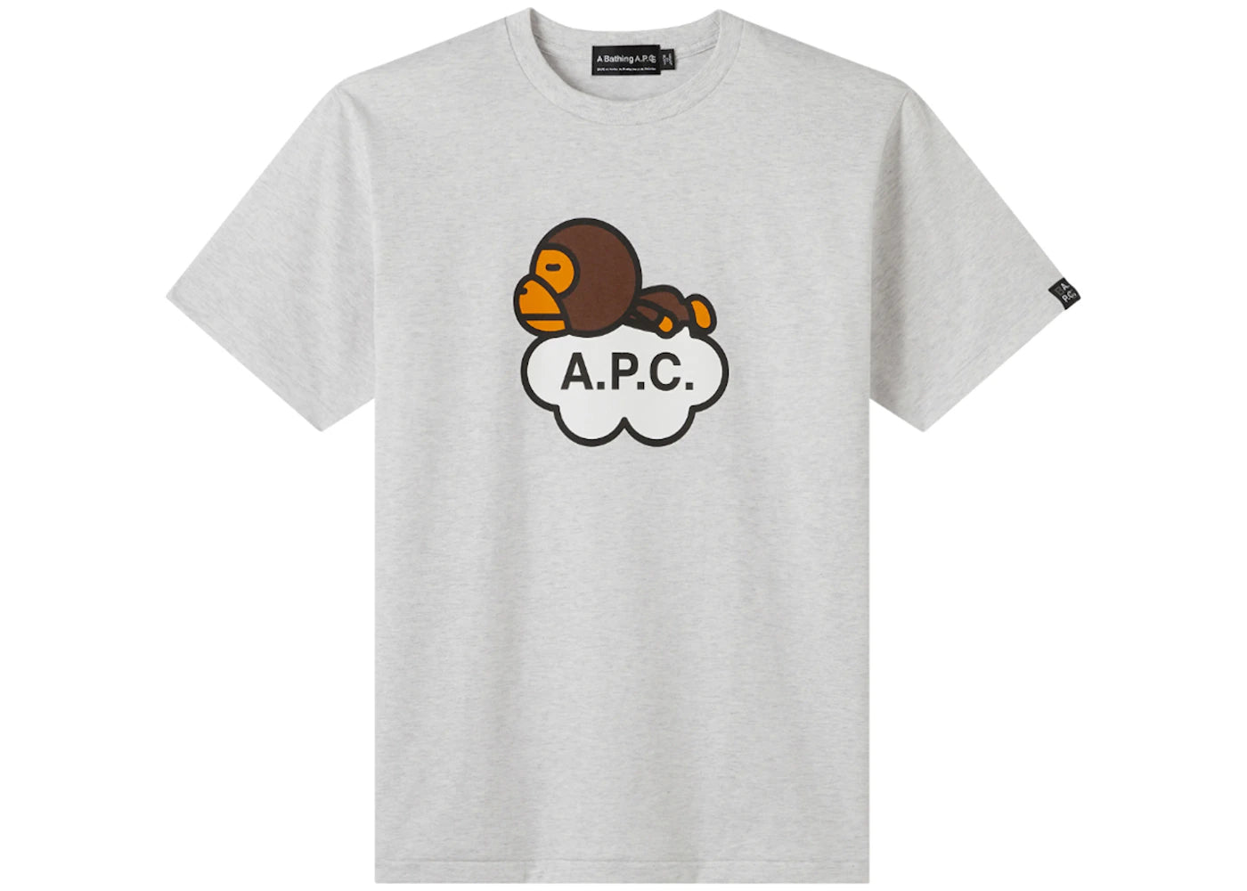 BAPE x A.P.C. Women's Milo Wide T-Shirt Grey