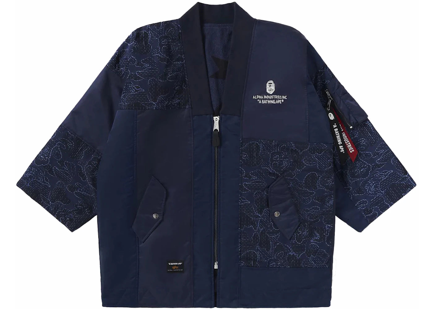 BAPE x Alpha Industries Reversible Kimono Jacket Navy