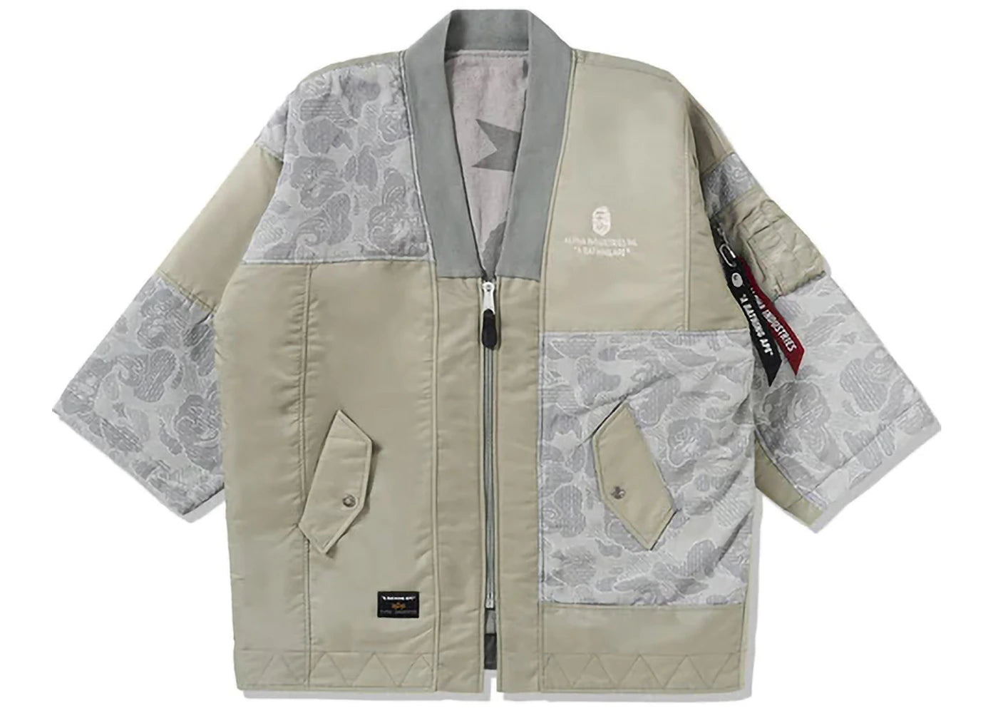 BAPE x Alpha Industries Reversible Kimono Jacket Olivedrab
