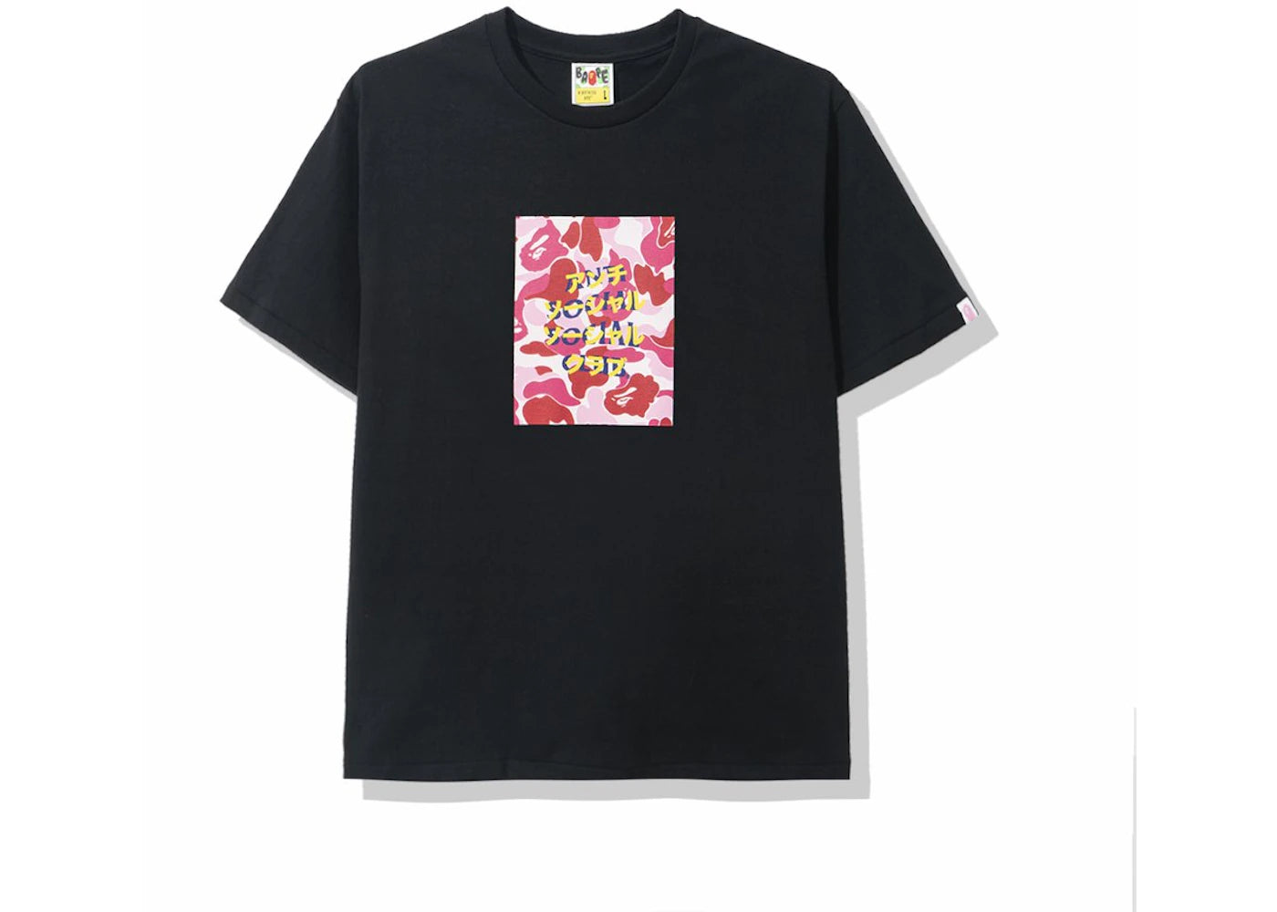 BAPE x Anti Social Social Club ABC Camo Box Tee Black/Pink