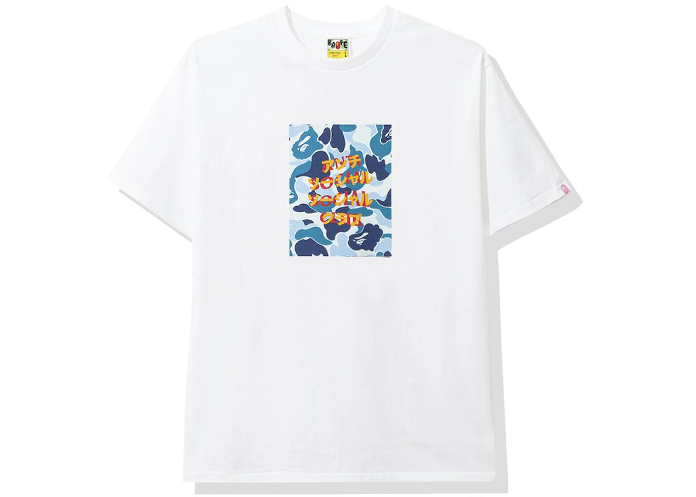 BAPE x Anti Social Social Club ABC Camo Box Tee White/Blue