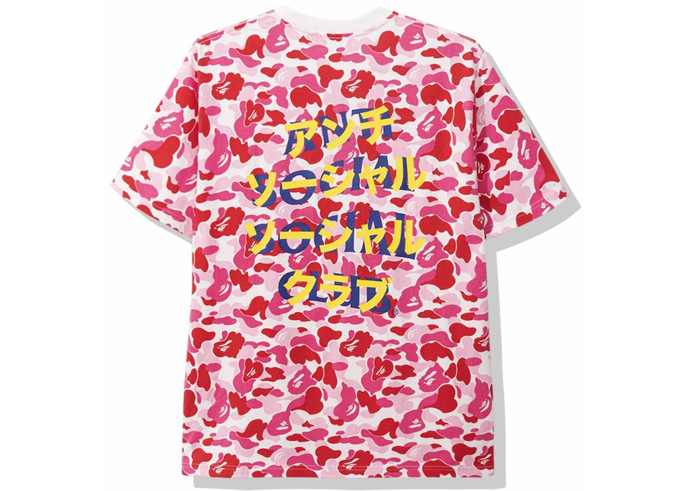 BAPE x Anti Social Social Club ABC Camo Tee Pink