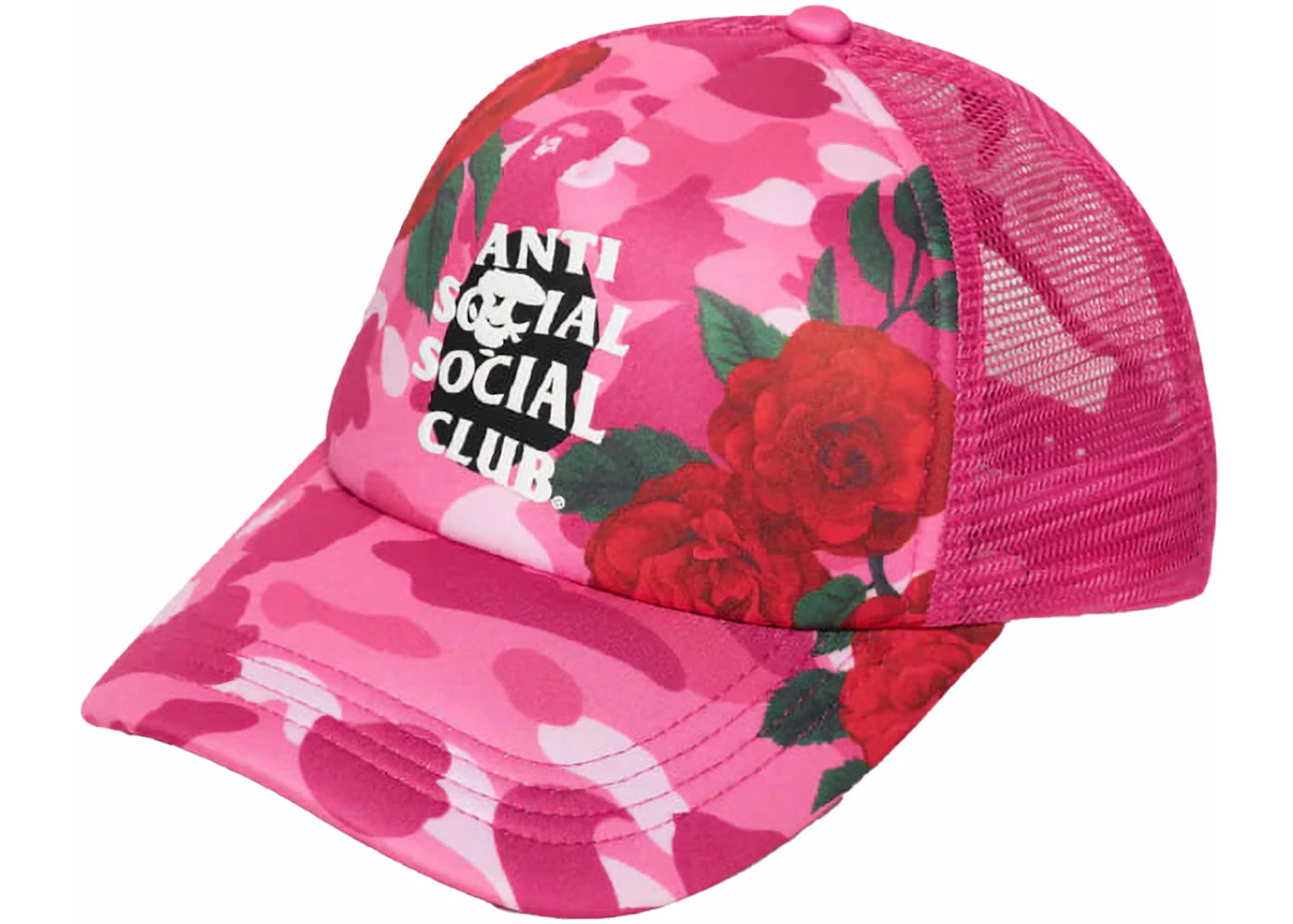 BAPE x Anti Social Social Club Mesh Cap Pink