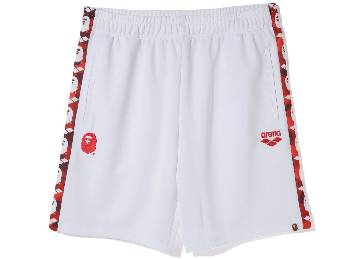 BAPE x Arena Jersey Shorts White