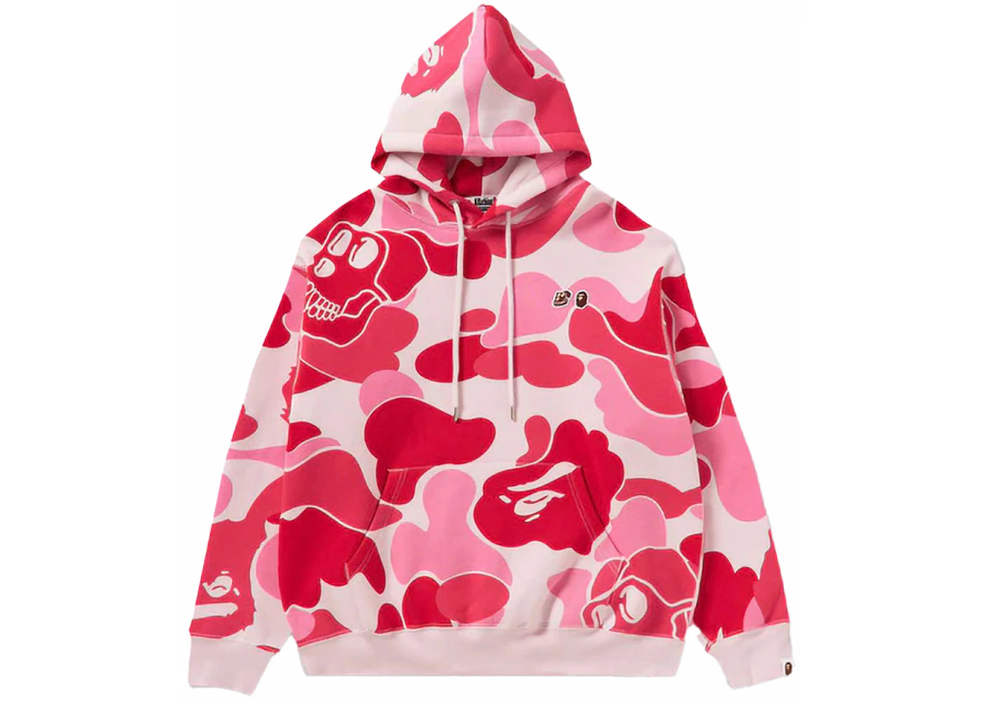 BAPE x BAYC Camo Pullover Hoodie Pink