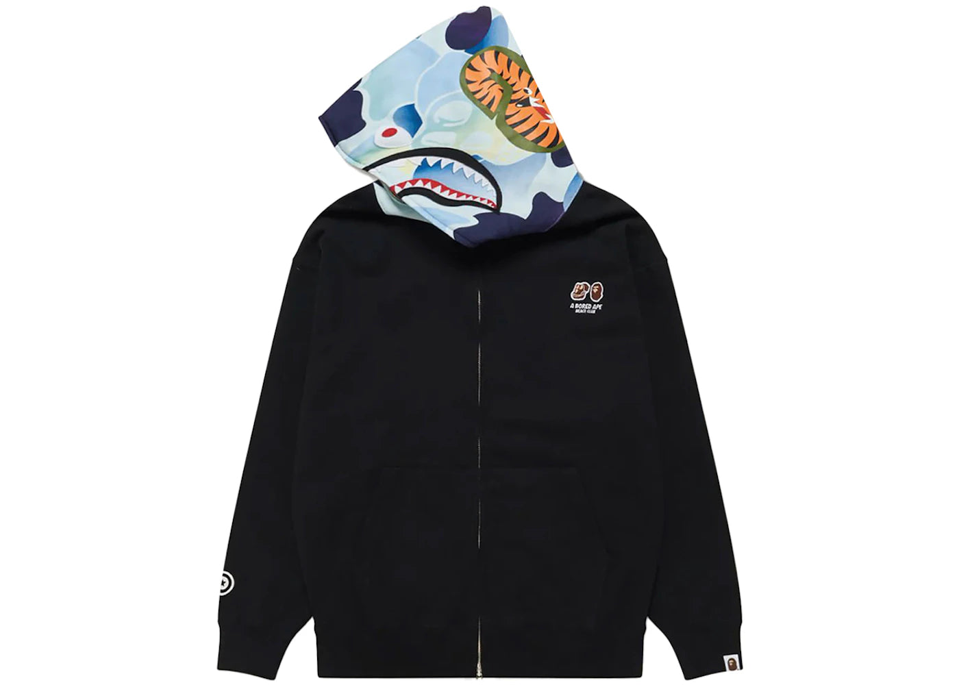 BAPE x Bored Ape Yacht Club Shark Full Zip Hoodie Black