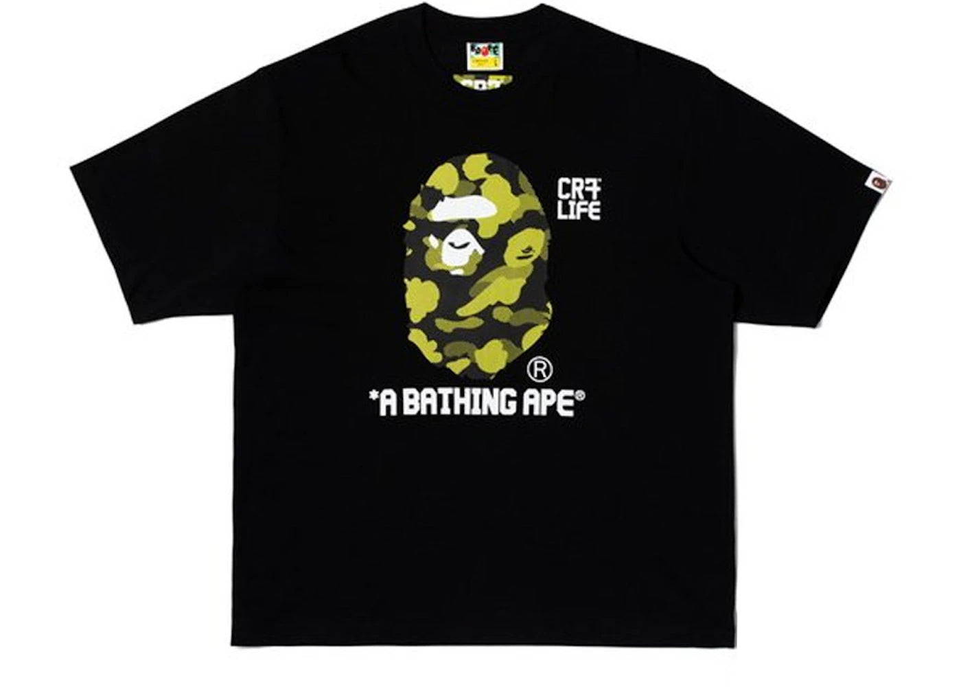 BAPE x CR7Life Big Ape Head Reflection Camo Tee Black