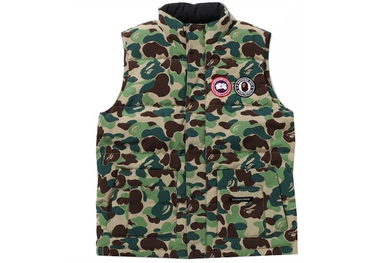 BAPE x Canada Goose Freestyle Vest Green