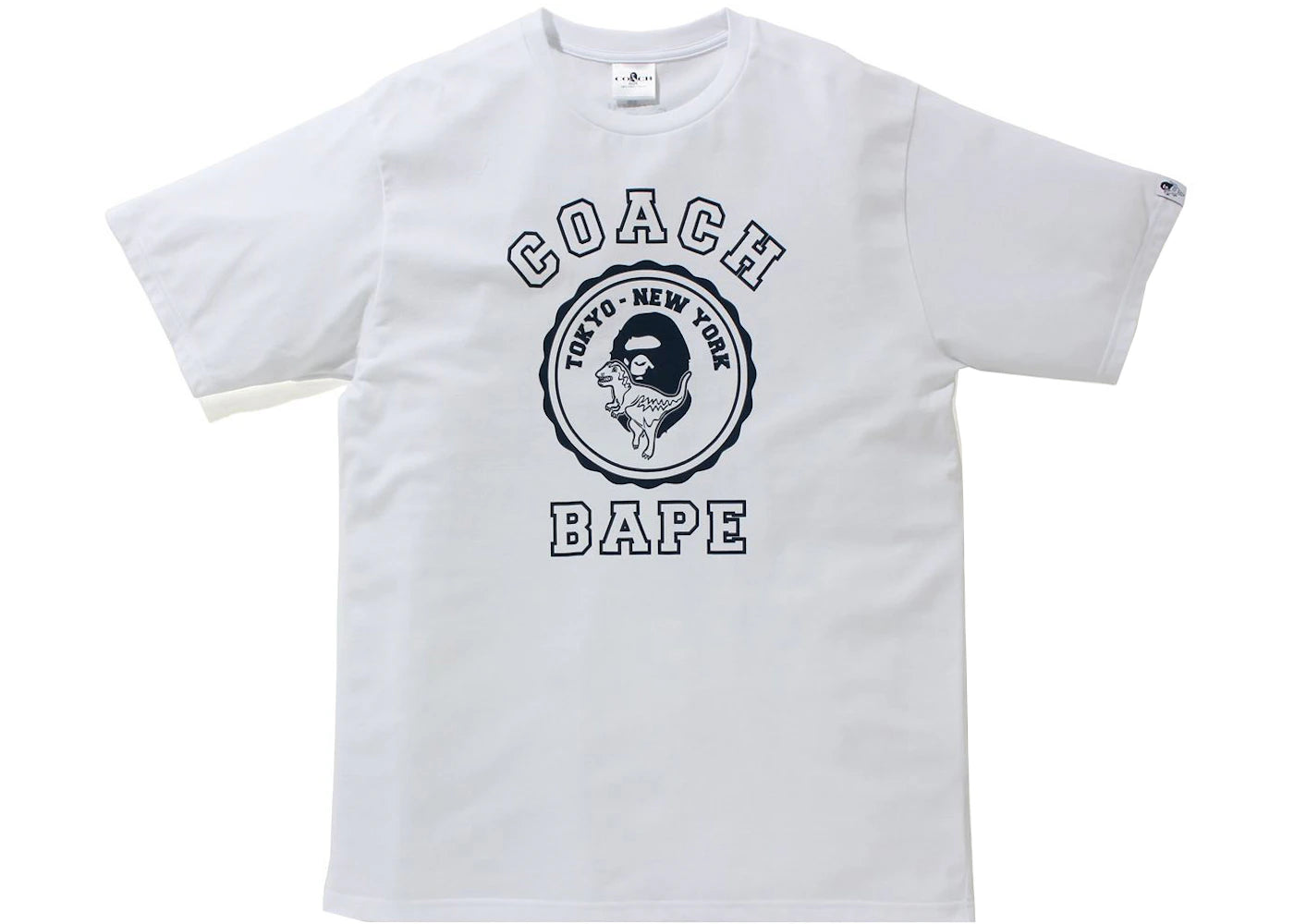 BAPE x Coach College Tee White