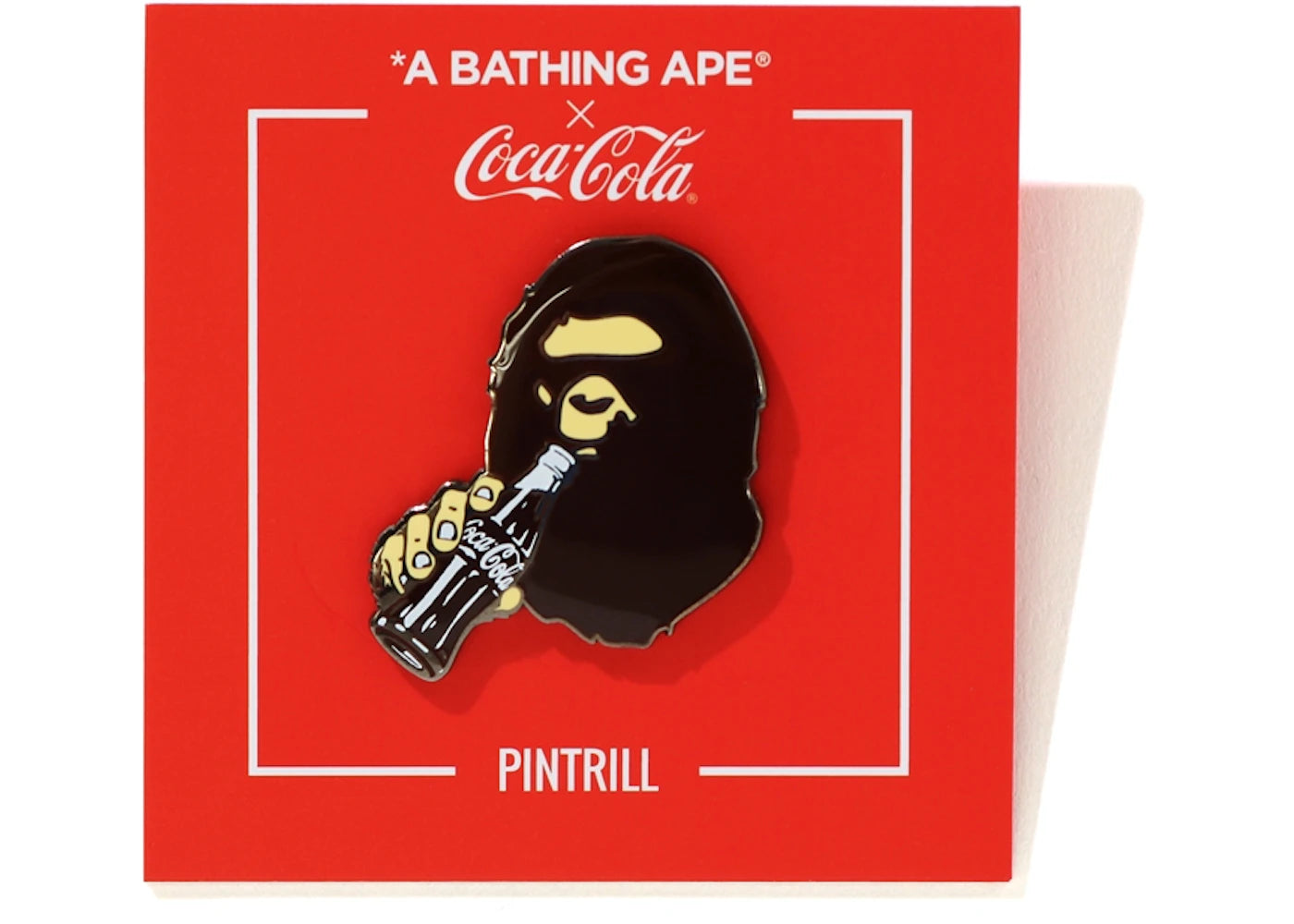 BAPE x Coca Cola Ape Head Pintrill Pin Brown