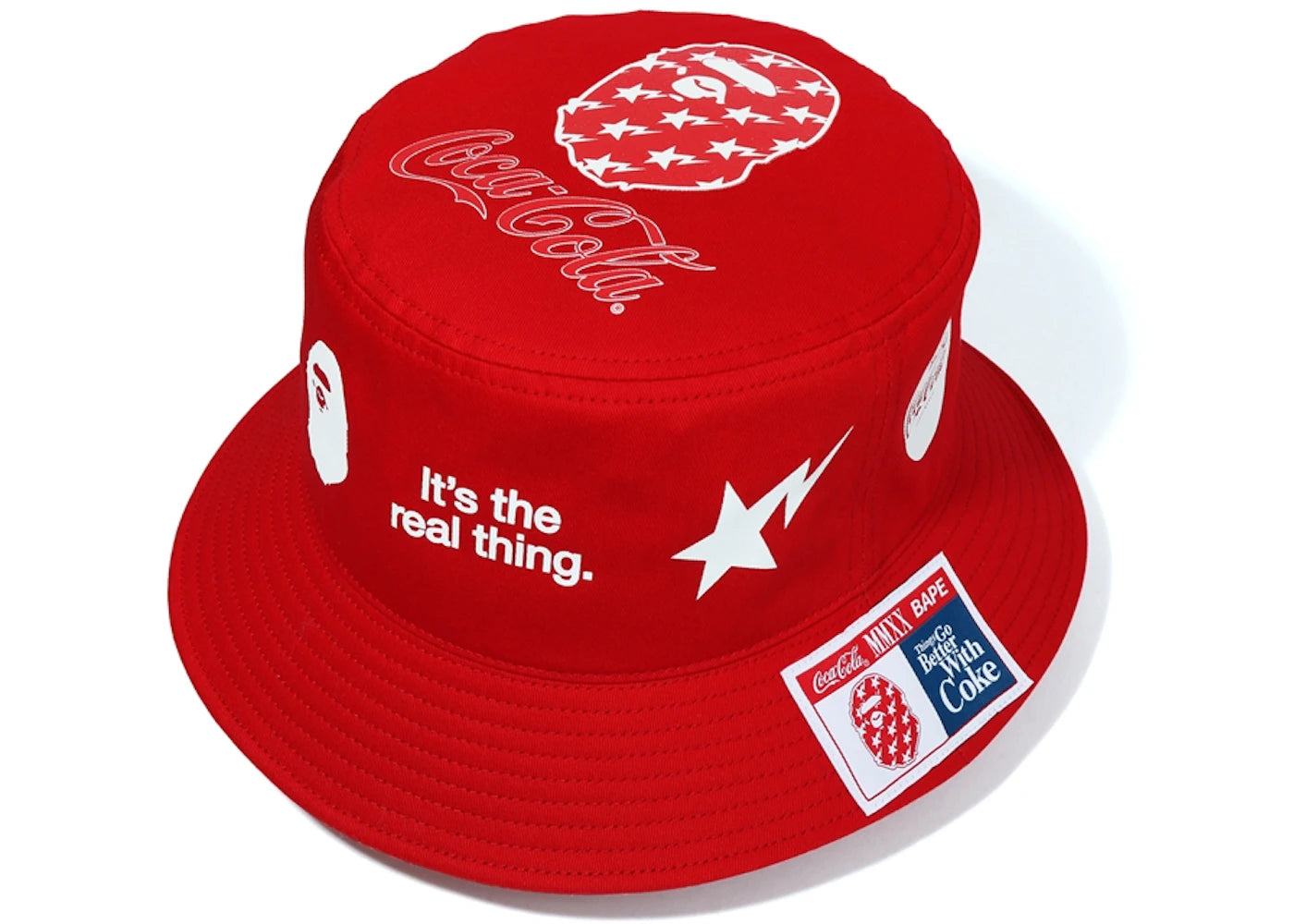 BAPE x Coca Cola Bucket Hat Red