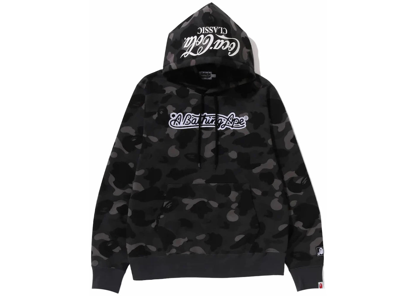 BAPE x Coca-Cola Color Camo Ape Head Pullover Hoodie Black