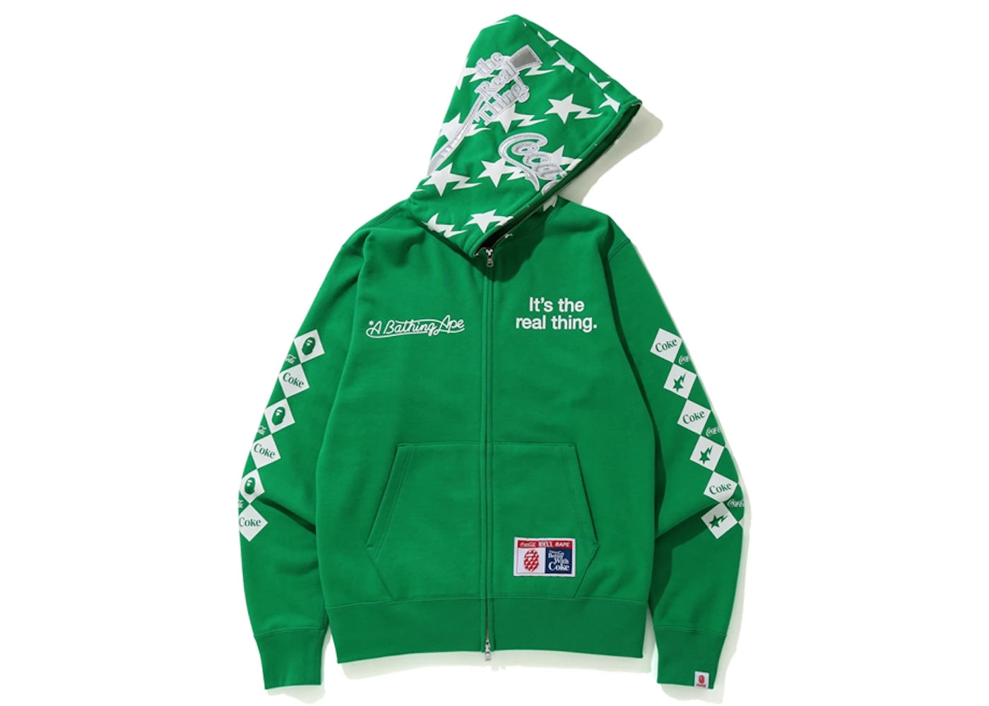 BAPE x Coca Cola Full Zip Hoodie Green