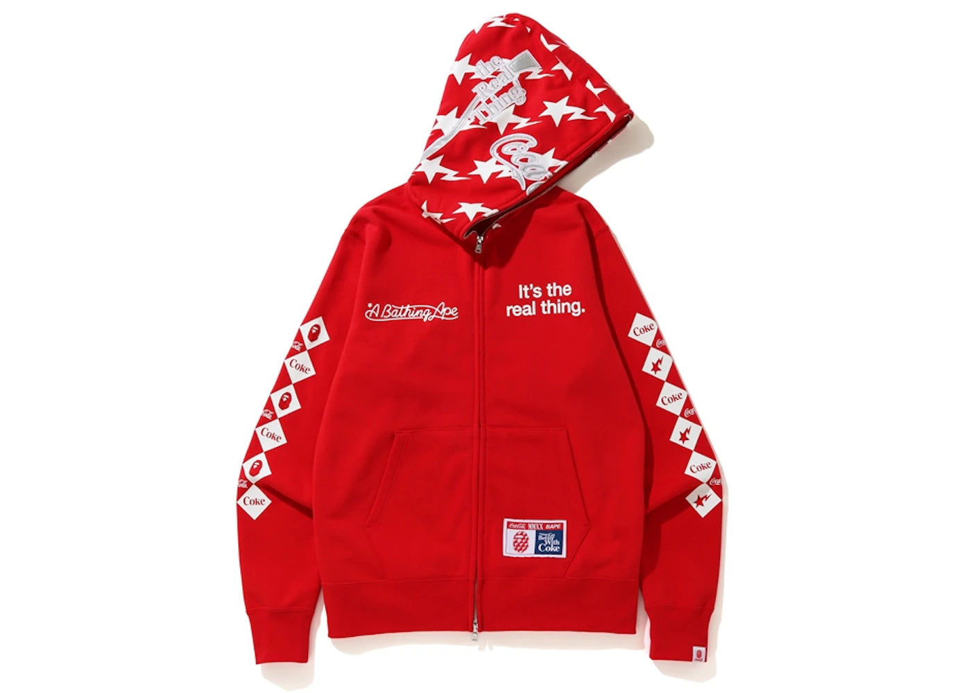 BAPE x Coca Cola Full Zip Hoodie Red