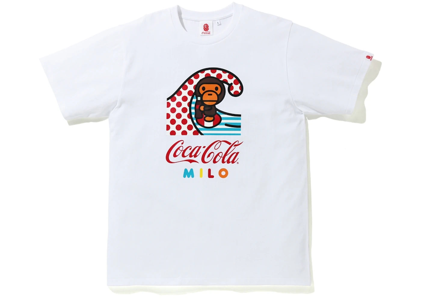 BAPE x Coca Cola Milo Surfing Tee White