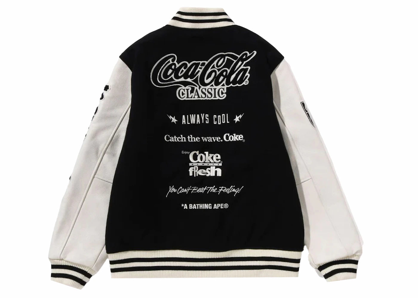 BAPE x Coca-Cola Varsity Jacket Black