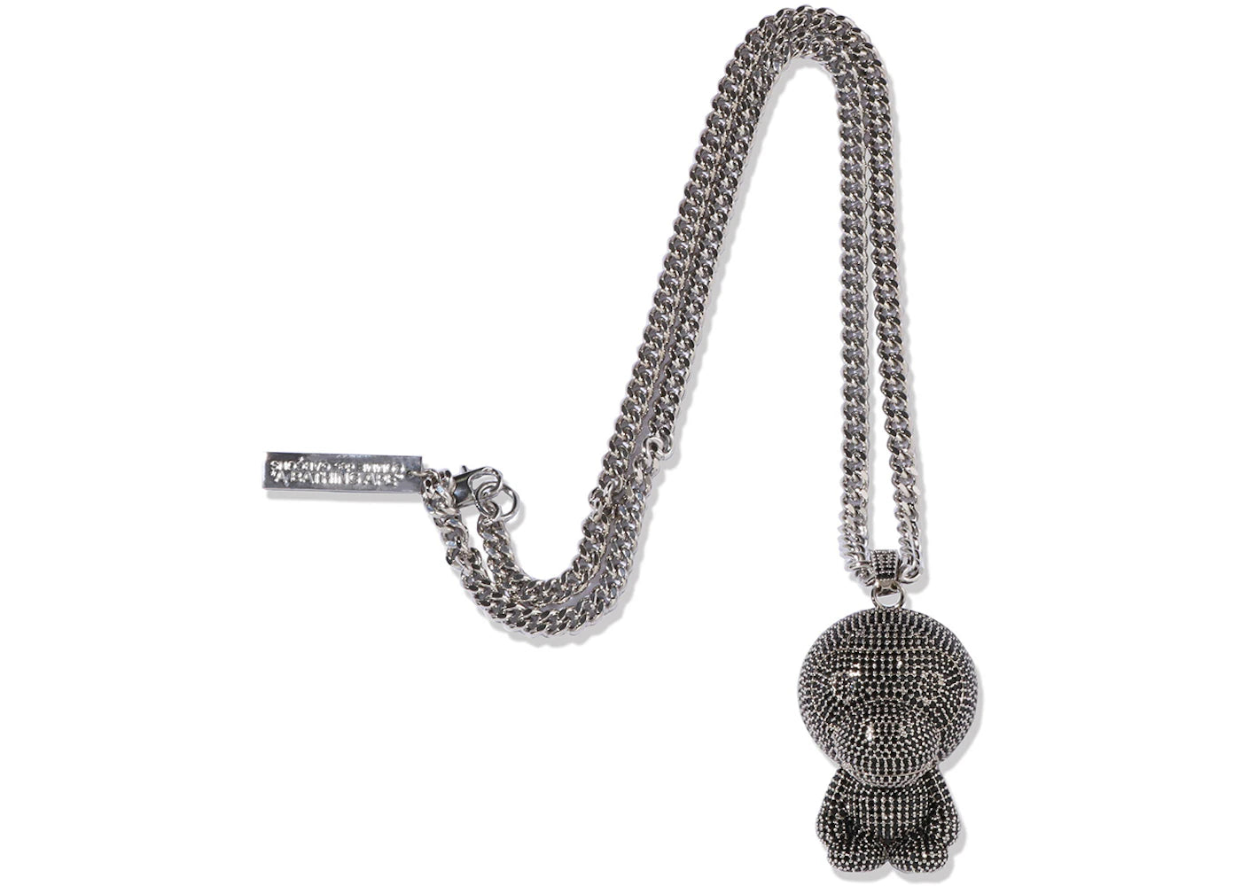BAPE x Comme des Garcon Osaka Baby Milo Necklace Silver/Black