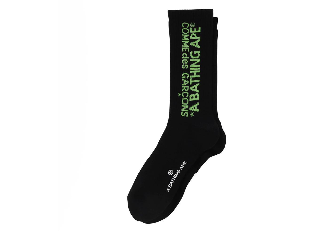 BAPE x Comme des Garcons Logo Socks Black