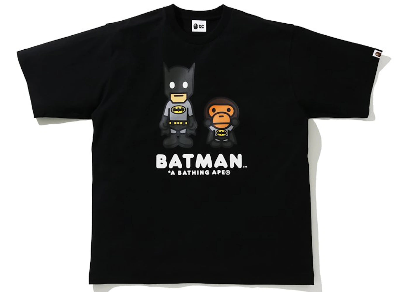 BAPE x DC Baby Milo Batman Relaxed Fit Tee Black