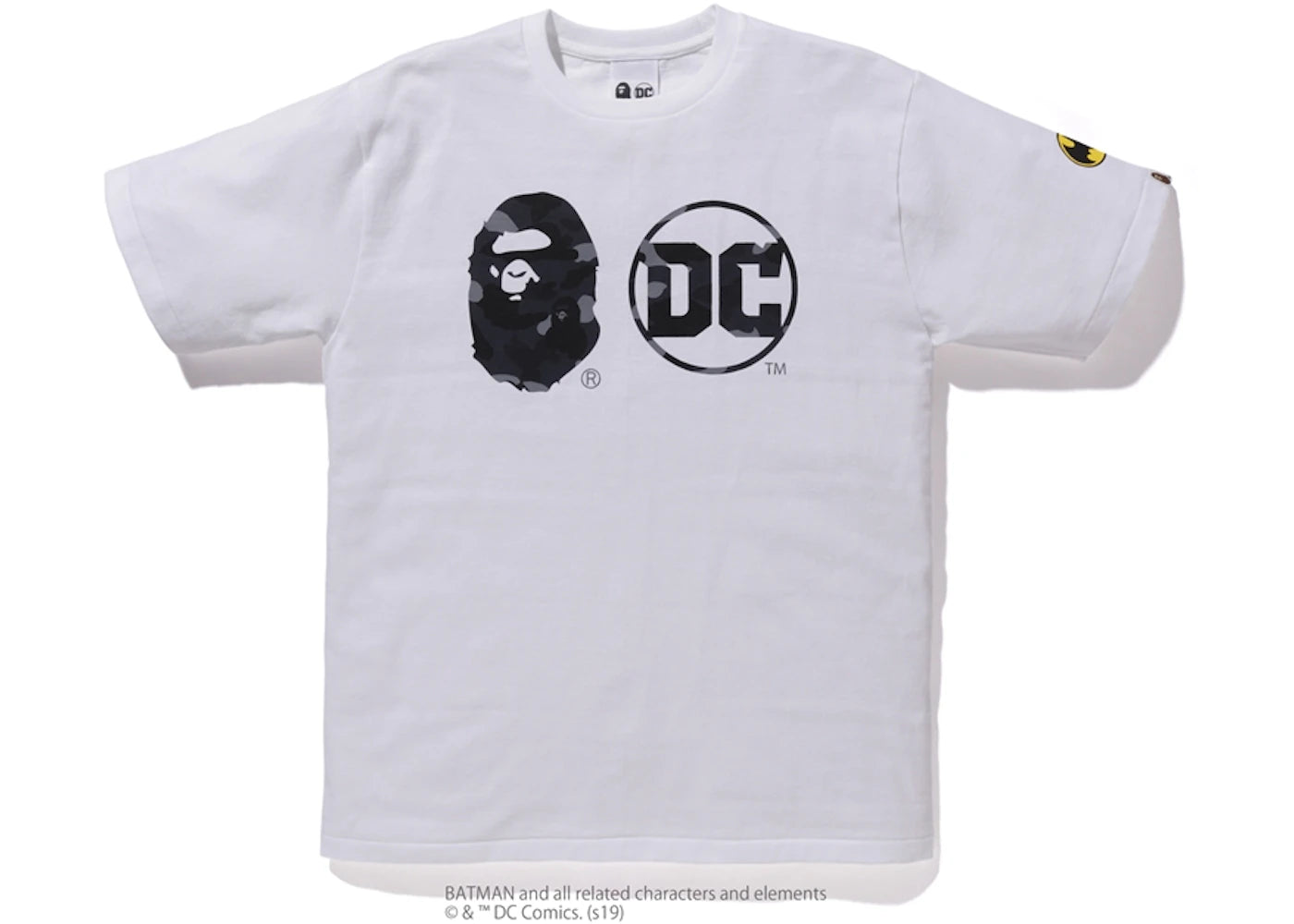 BAPE x DC Batman Apehead DC Logo Tee White/Black – Side Kicks