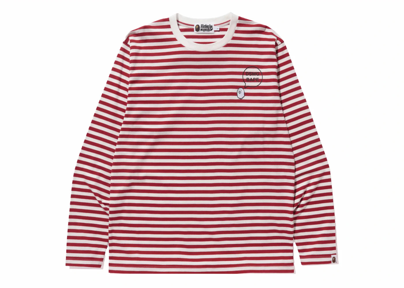 BAPE x DSM Hoop L/S Tee Red