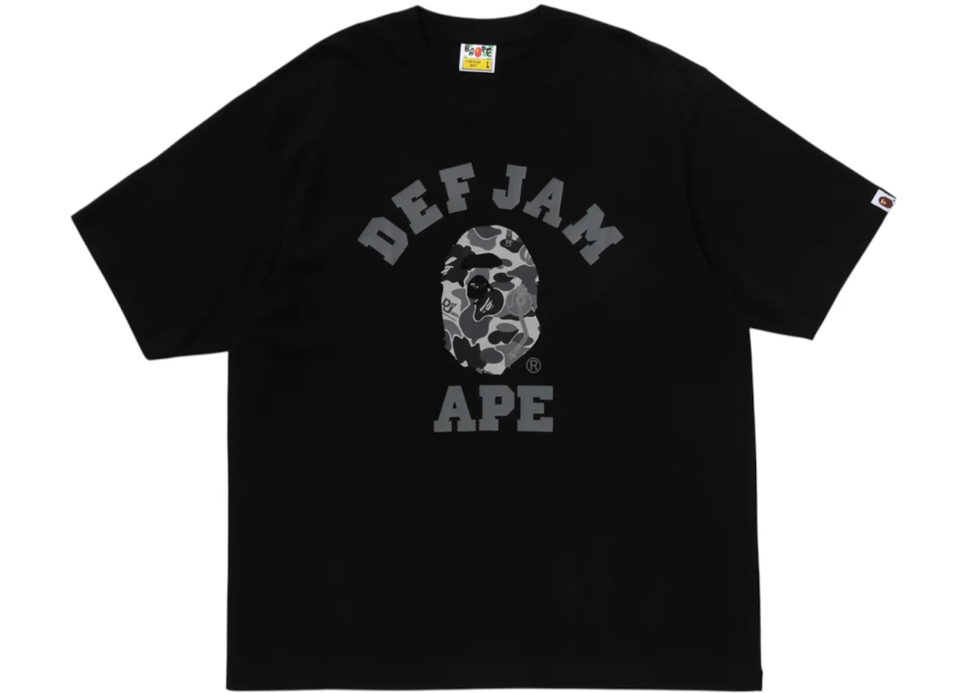 BAPE x Def Jam Camo College Relaxed Fit Tee (FW25) Black