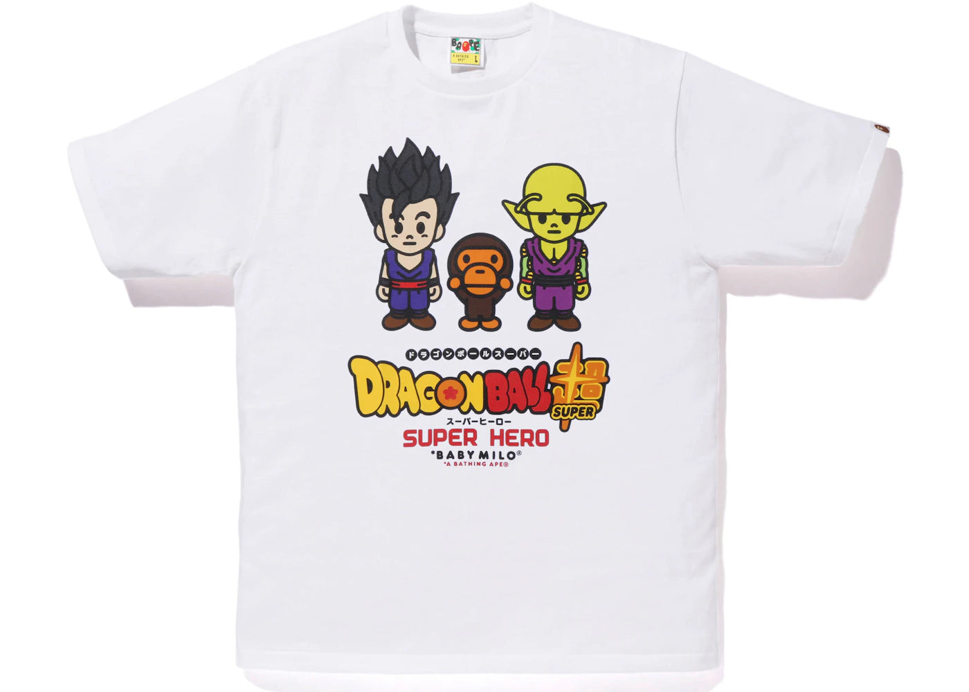 BAPE x Dragon Ball Super Son Gohan & Piccolo Baby Milo Japan Exclusive Tee White