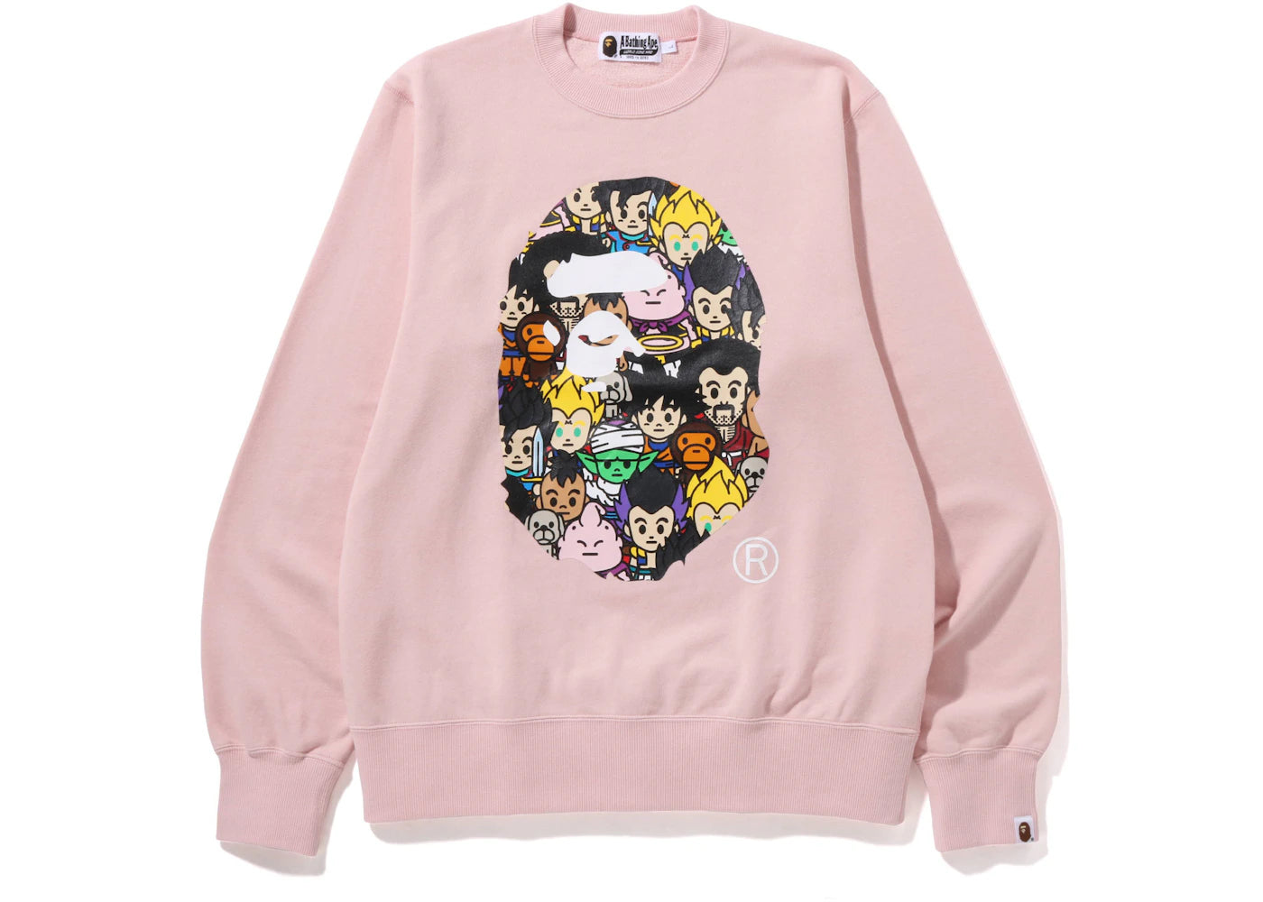 BAPE x Dragon Ball Z Ape Head Crewneck Sweatshirt Pink