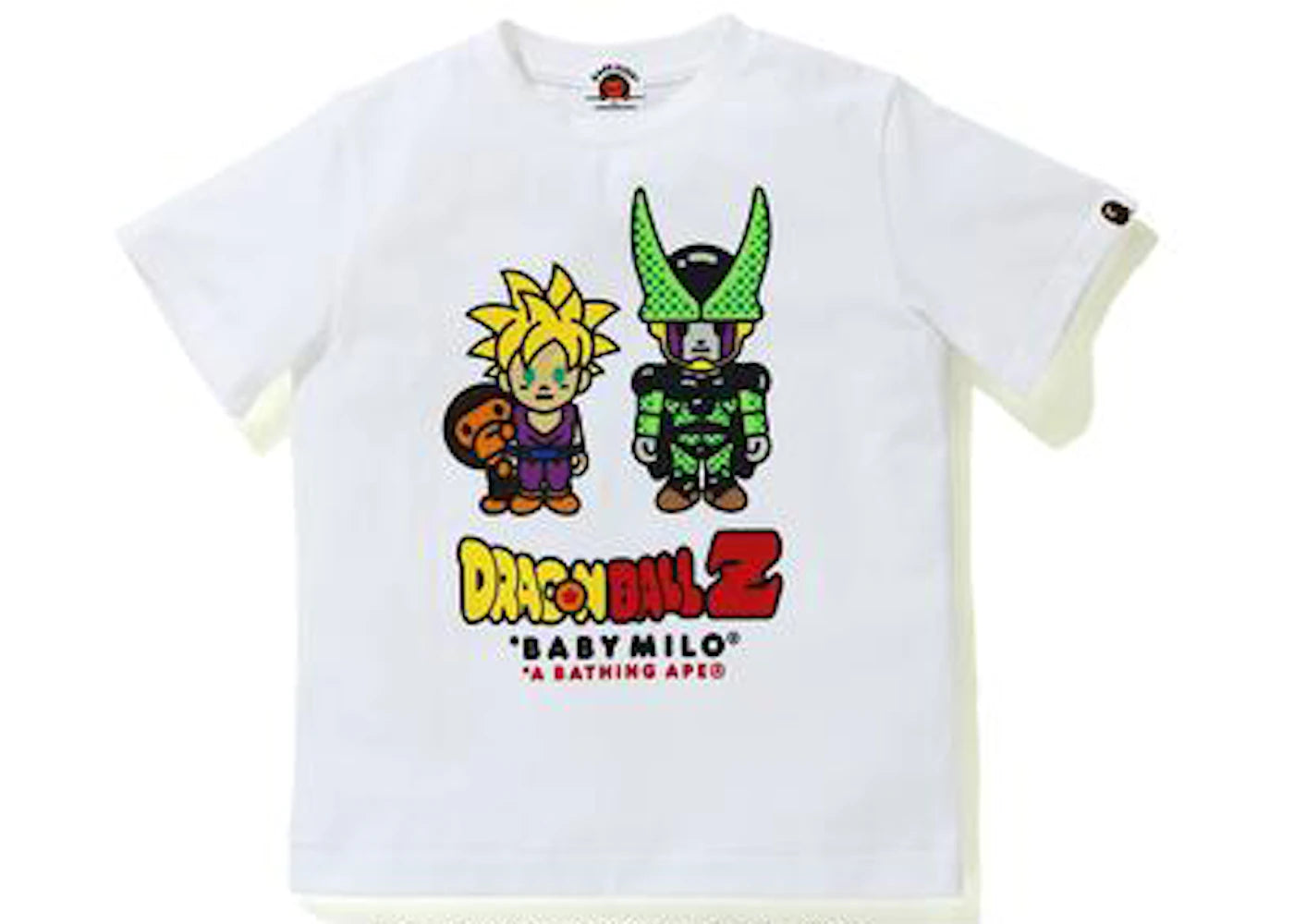 BAPE x Dragon Ball Z Baby Milo Son Gohan And Cell Kids Tee White