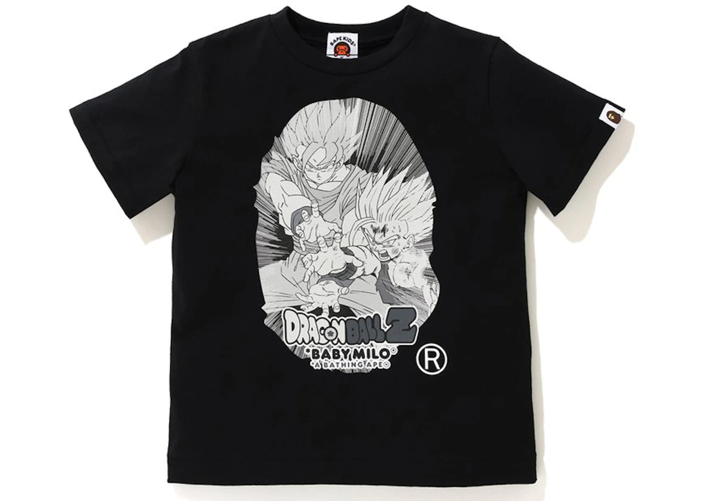 BAPE x Dragon Ball Z Big Ape Head Kids Tee Black