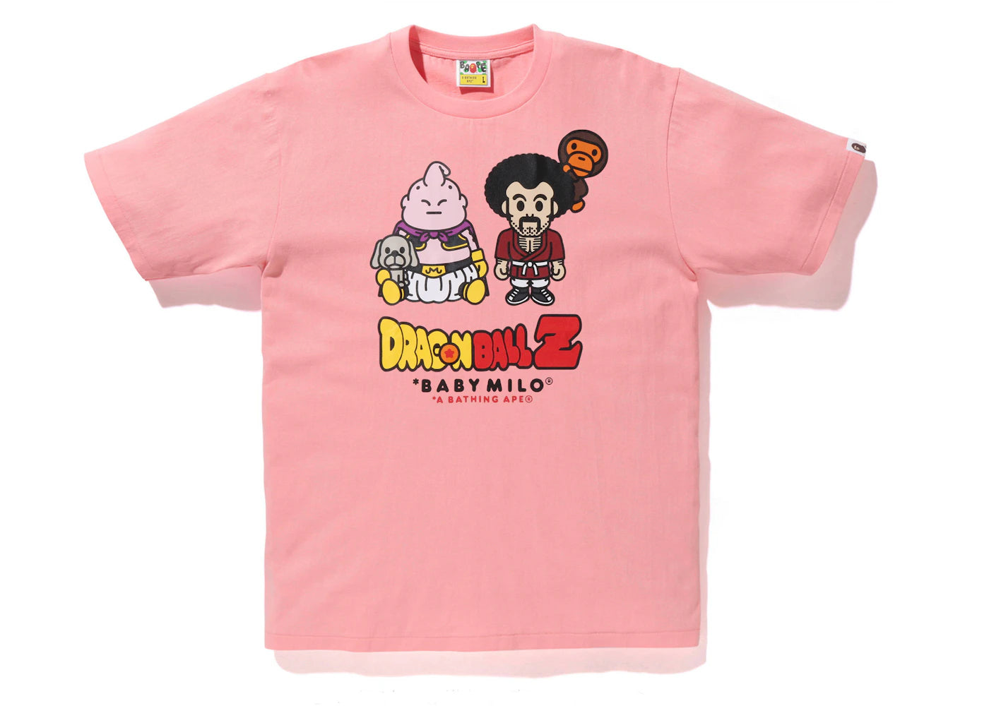 BAPE x Dragon Ball Z Majin Buu & Mr. Satan Baby Milo Tee Pink