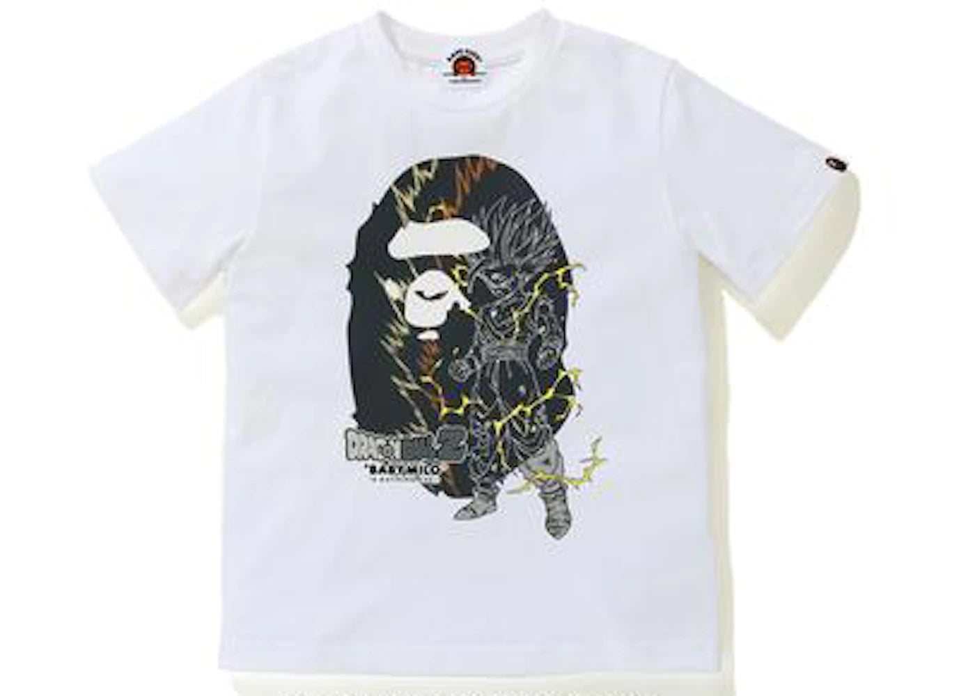 BAPE x Dragon Ball Z Son Gohan Big Ape Head Kids Tee White
